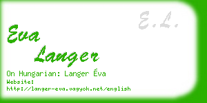 eva langer business card